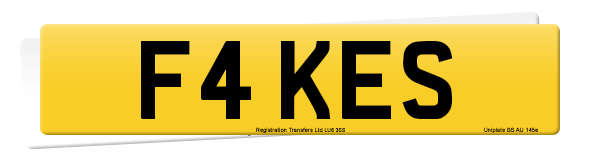 Registration number F4 KES